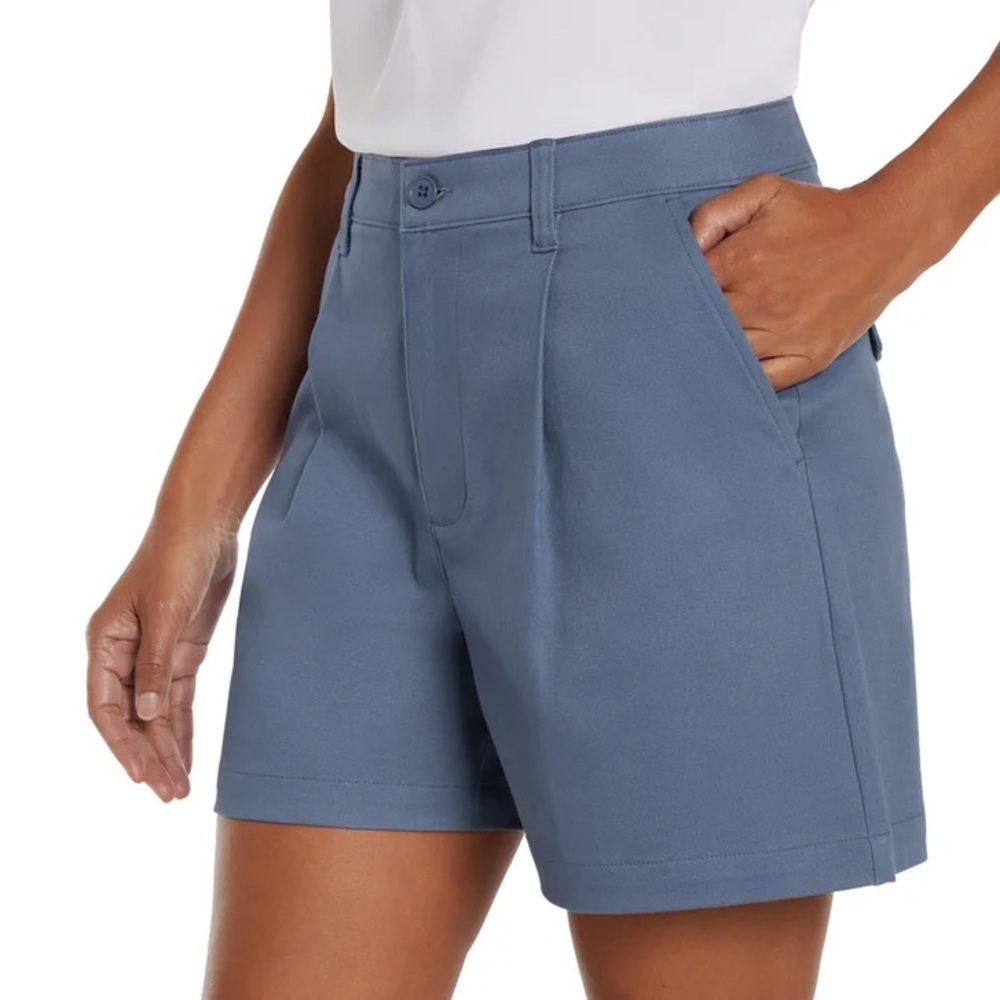 Banana Republic Slate Blue Pleated Front Shorts